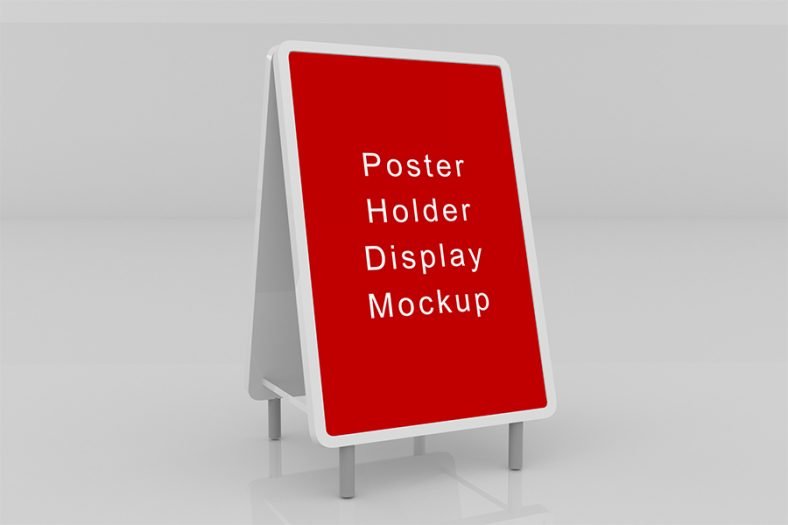 Poster Holder Display Mockup
